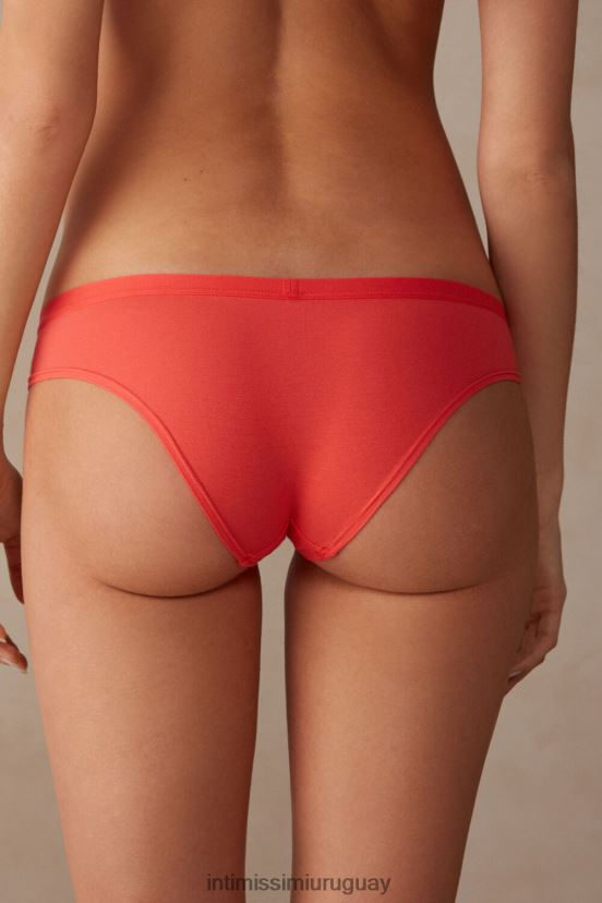 bragas de algodón natural Intimissimi mujer 219j-llama escarlata V806B8980 ropa interior