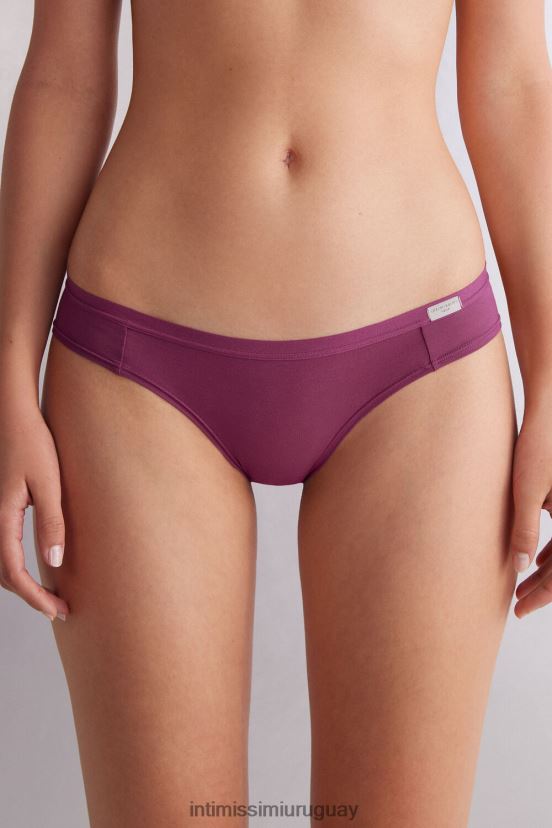bragas de algodón natural Intimissimi mujer 345j-vino morado V806B8866 ropa interior