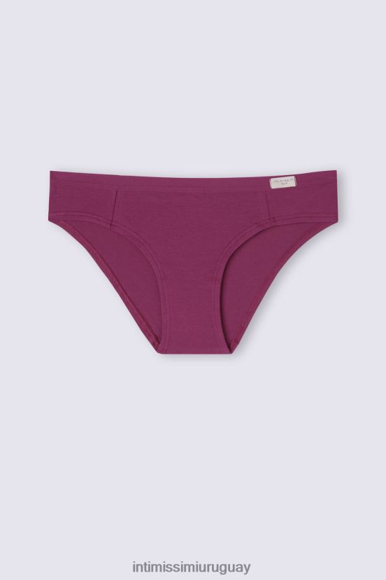 bragas de algodón natural Intimissimi mujer 345j-vino morado V806B8866 ropa interior