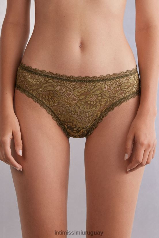 bragas de diosa dorada Intimissimi mujer 333j-verde musgo/oro V806B8841 ropa interior