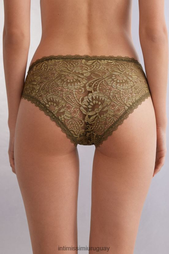 bragas de diosa dorada Intimissimi mujer 333j-verde musgo/oro V806B8841 ropa interior