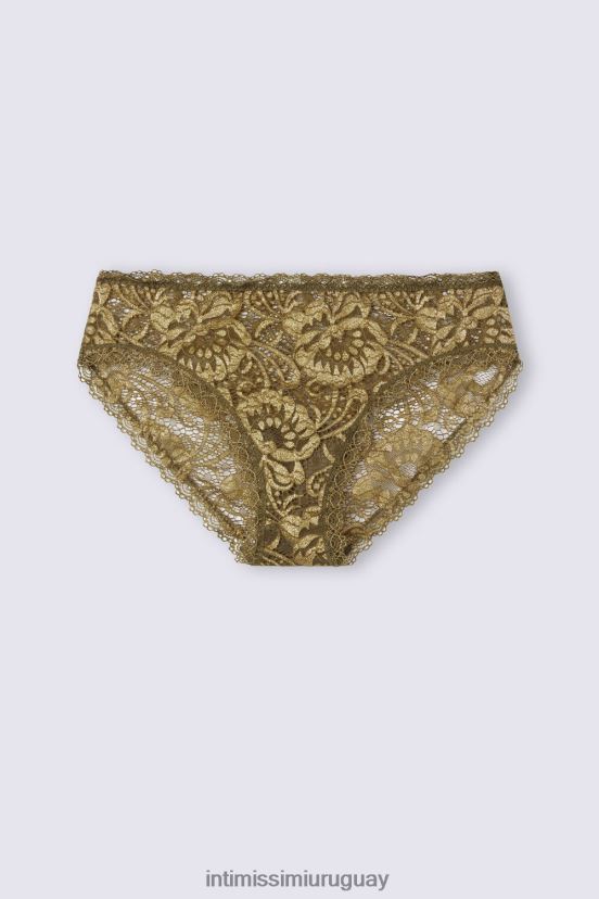 bragas de diosa dorada Intimissimi mujer 333j-verde musgo/oro V806B8841 ropa interior