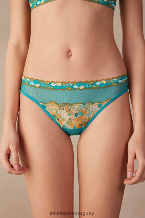 bragas de vibraciones de verano Intimissimi mujer 236j-verano azul turquesa V806B8928 ropa interior