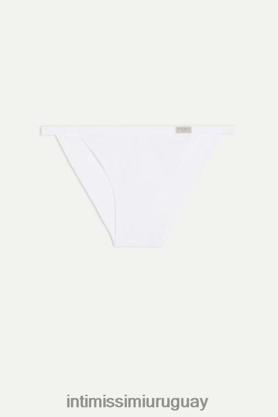 braguita de algodón natural con tiras laterales Intimissimi mujer 001-blanco V806B81113 ropa interior