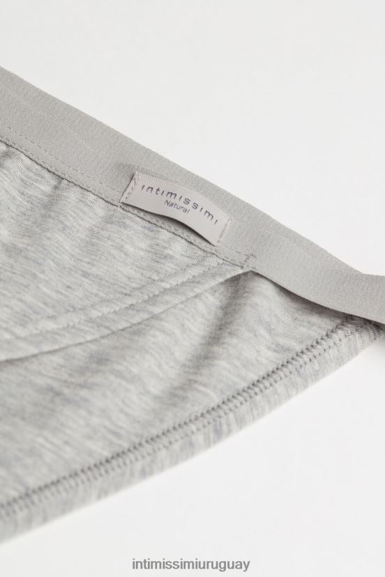 braguita de algodón natural con tiras laterales Intimissimi mujer 031-mezcla gris claro V806B81111 ropa interior