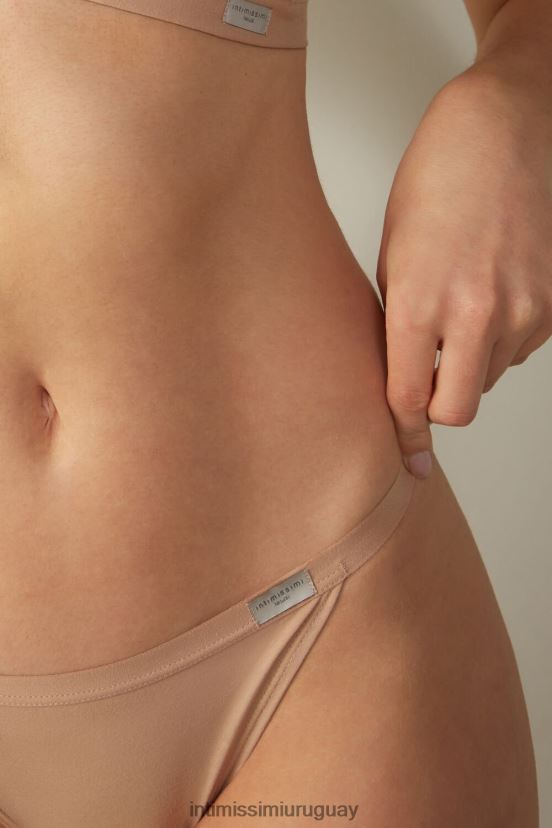 braguita de algodón natural con tiras laterales Intimissimi mujer 044-beige suave V806B81110 ropa interior