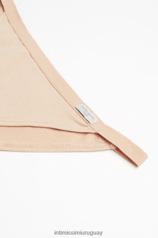 braguita de algodón natural con tiras laterales Intimissimi mujer 044-beige suave V806B81110 ropa interior