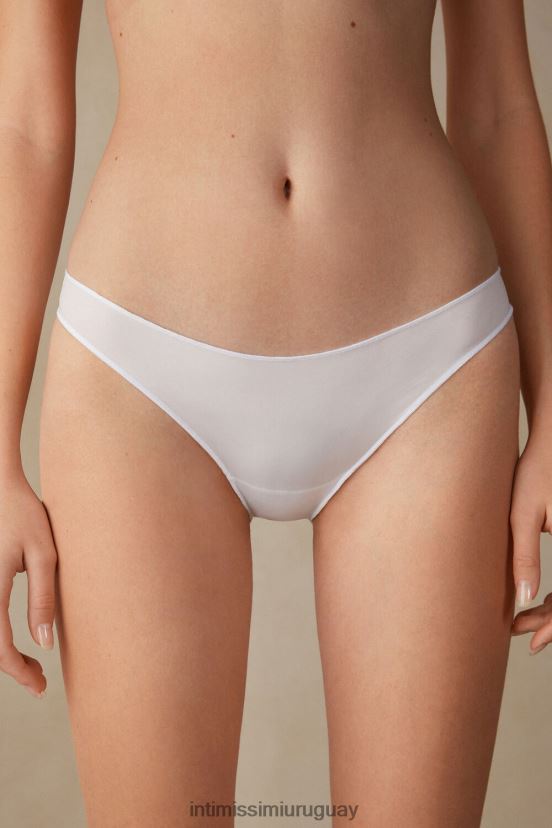 braguita de microfibra ultraligera de talle bajo Intimissimi mujer 001-blanco V806B81010 ropa interior