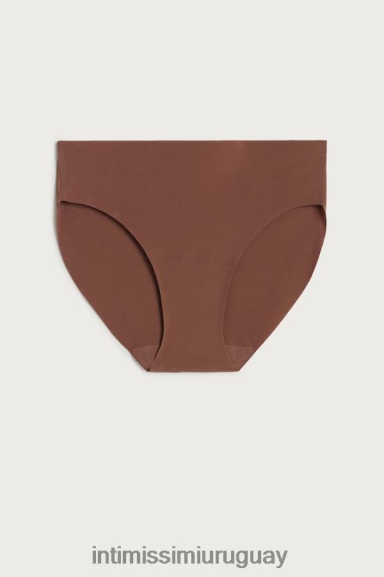 braguitas ajustadas de microfibra sin costuras Intimissimi mujer 502i-beige oscuro V806B81137 ropa interior