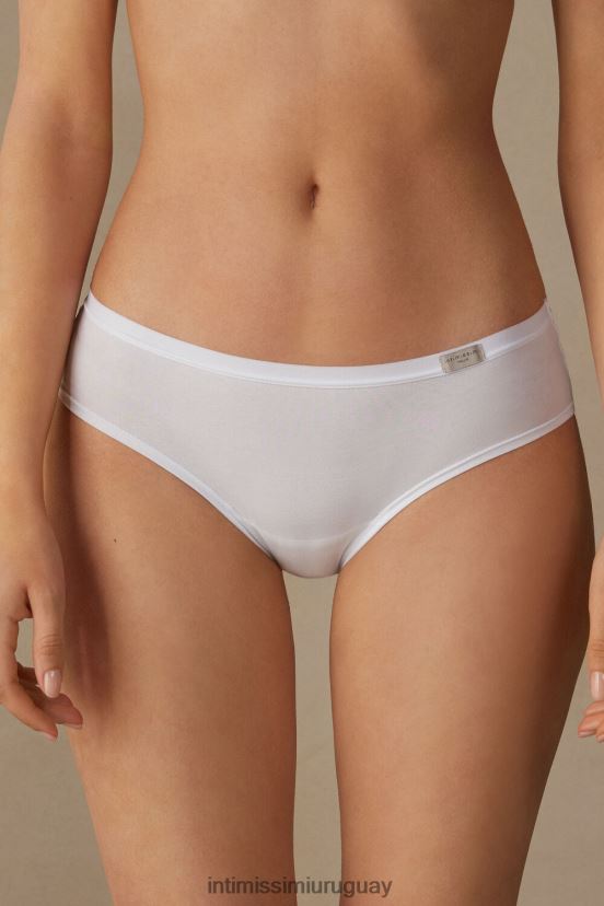 braguitas de algodón de cobertura total Intimissimi mujer 001-blanco V806B81033 ropa interior