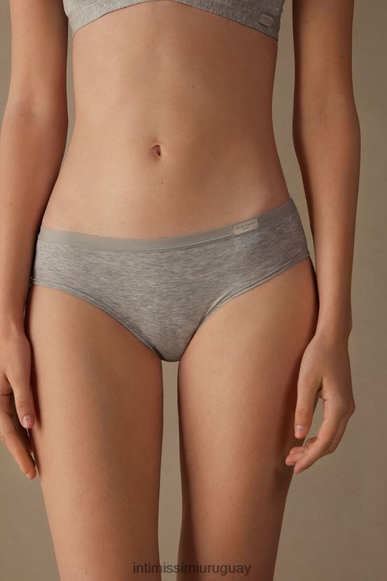 braguitas de algodón de cobertura total Intimissimi mujer 031-mezcla gris claro V806B81032 ropa interior