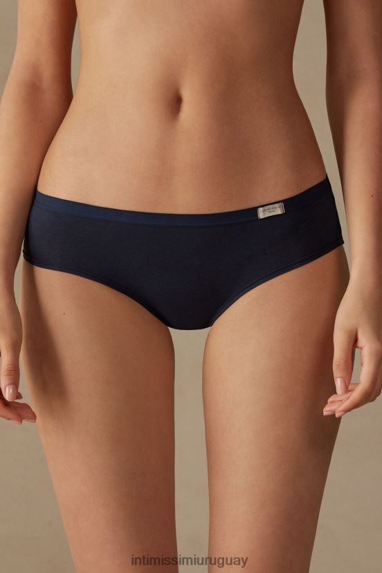 braguitas de algodón de cobertura total Intimissimi mujer 1467-azul intenso V806B81031 ropa interior