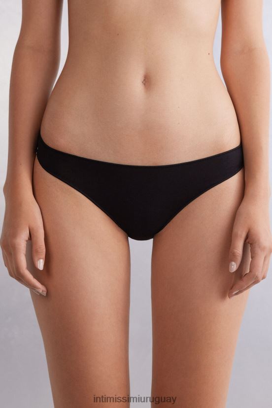 braguitas de algodón de talle bajo Intimissimi mujer 019-negro V806B8922 ropa interior