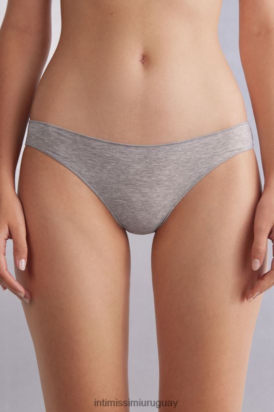 braguitas de algodón de talle bajo Intimissimi mujer 031-mezcla gris claro V806B8921 ropa interior