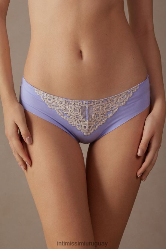 braguitas de algodón sin costuras con bonitas flores Intimissimi mujer 214j-lavanda dulce/marfil V806B8962 ropa interior