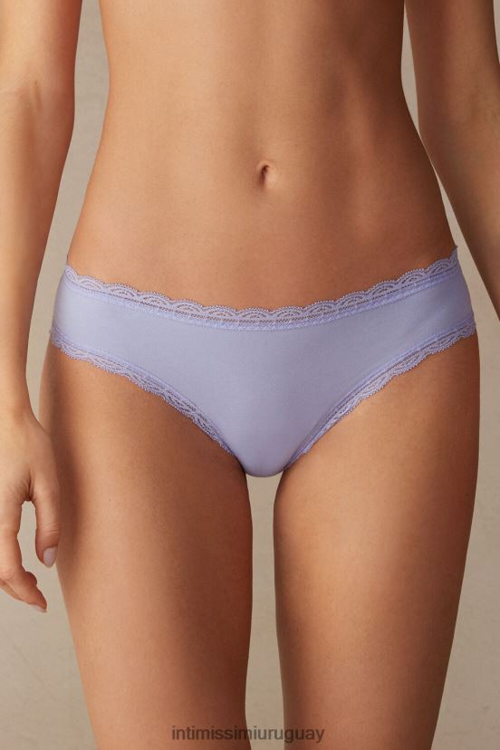 braguitas de algodón y encaje Intimissimi mujer 212j-lavanda dulce V806B8996 ropa interior