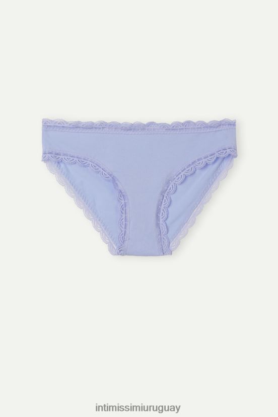 braguitas de algodón y encaje Intimissimi mujer 212j-lavanda dulce V806B8996 ropa interior