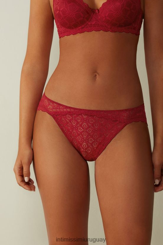braguitas de encaje de talle bajo Intimissimi mujer 1473-rojo V806B81039 ropa interior