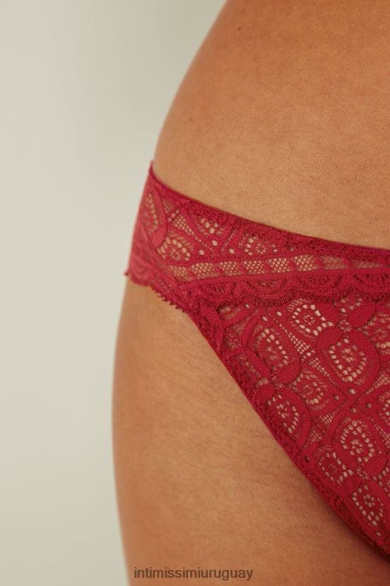 braguitas de encaje de talle bajo Intimissimi mujer 1473-rojo V806B81039 ropa interior