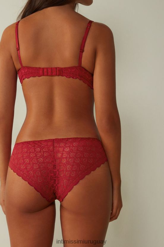 braguitas de encaje de talle bajo Intimissimi mujer 1473-rojo V806B81039 ropa interior