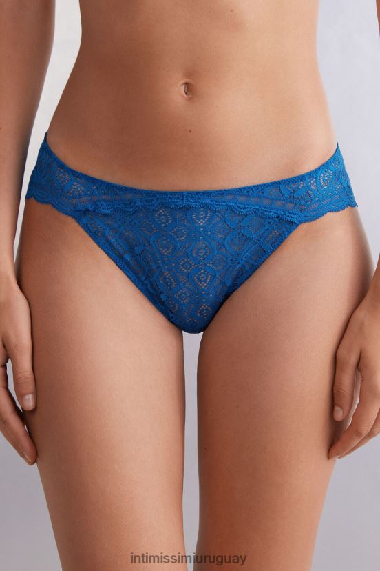 braguitas de encaje de talle bajo Intimissimi mujer 328j-azul náutico V806B8880 ropa interior