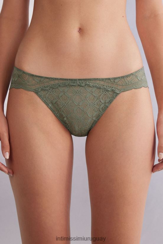 braguitas de encaje de talle bajo Intimissimi mujer 344j-salvia verde V806B8871 ropa interior