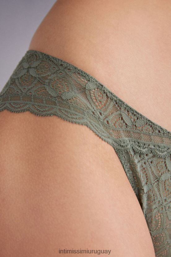braguitas de encaje de talle bajo Intimissimi mujer 344j-salvia verde V806B8871 ropa interior