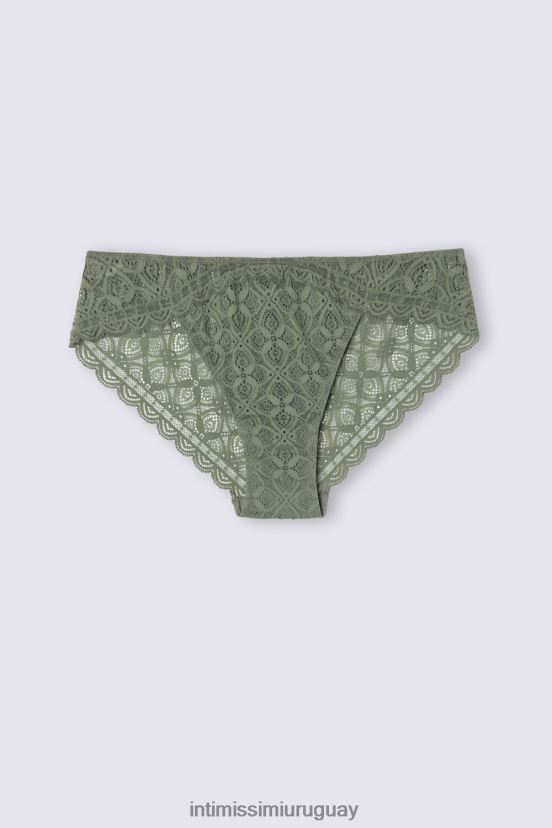 braguitas de encaje de talle bajo Intimissimi mujer 344j-salvia verde V806B8871 ropa interior