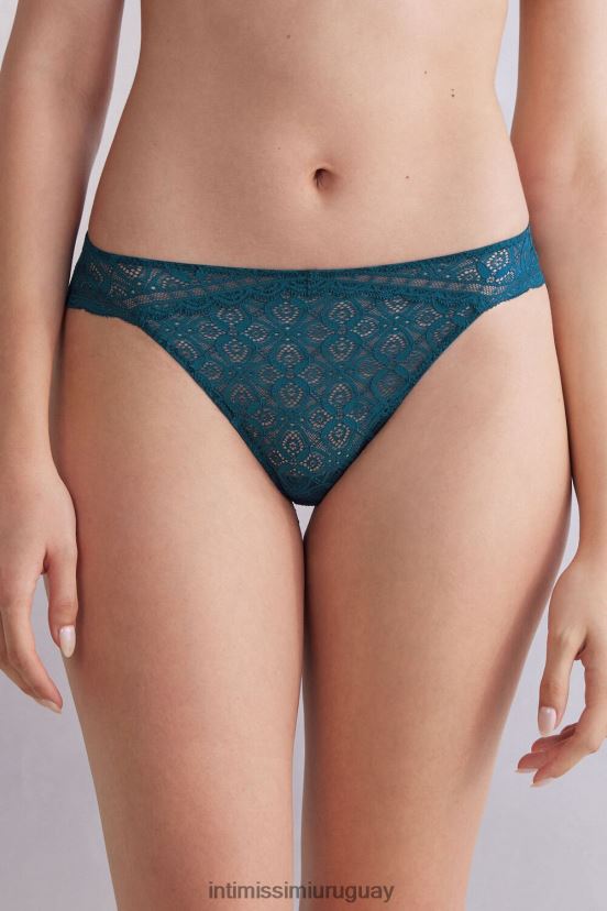 braguitas de encaje de talle bajo Intimissimi mujer 346j-azul verdoso V806B8863 ropa interior