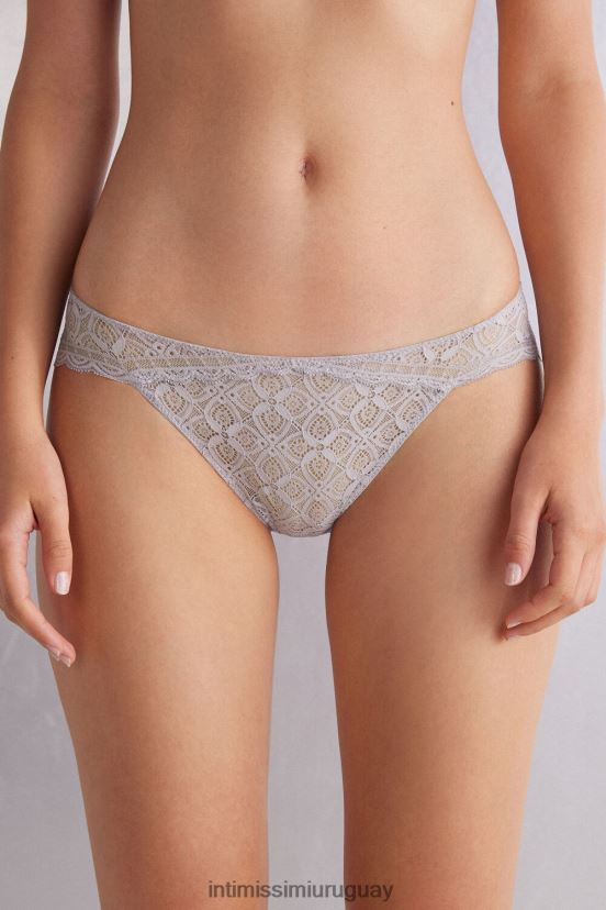 braguitas de encaje de talle bajo Intimissimi mujer 347j-gris hielo V806B8859 ropa interior