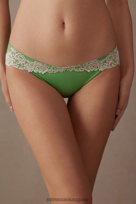 braguitas de flores bonitas Intimissimi mujer 215j-manzana menta/marfil V806B8955 ropa interior