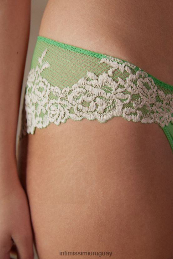 braguitas de flores bonitas Intimissimi mujer 215j-manzana menta/marfil V806B8955 ropa interior