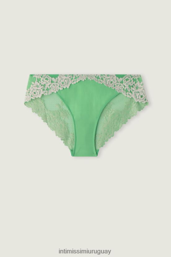 braguitas de flores bonitas Intimissimi mujer 215j-manzana menta/marfil V806B8955 ropa interior