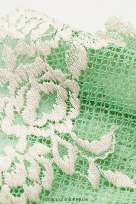 braguitas de flores bonitas Intimissimi mujer 215j-manzana menta/marfil V806B8955 ropa interior