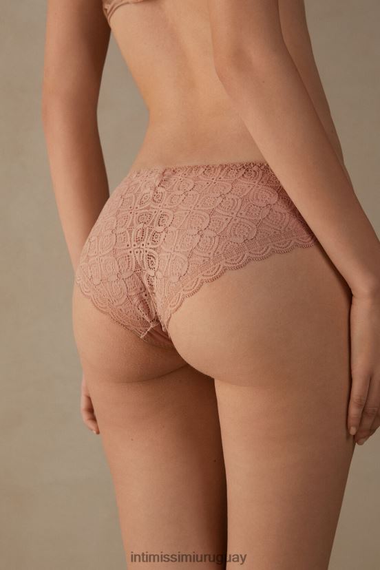 braguitas de seda y encaje Intimissimi mujer 163i-rosa satinado V806B81130 ropa interior