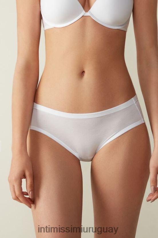 calzoncillos ultraligeros de algodón supima Intimissimi mujer 001-blanco V806B81095 ropa interior
