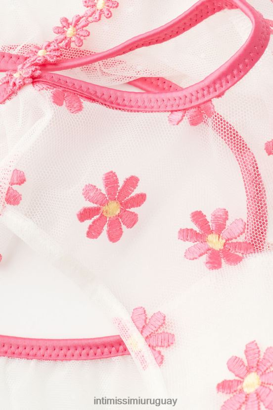 Dulces como margaritas braguitas brasileñas estilo años 80 Intimissimi mujer 239j-fucsia/blanco polvo V806B8936 ropa interior