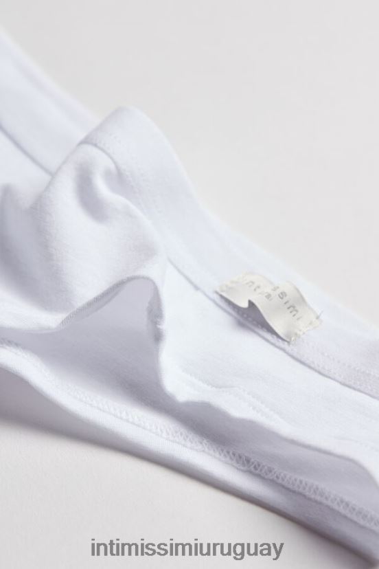 bragas brasileñas de algodón natural Intimissimi mujer 001-blanco V806B81198 ropa interior