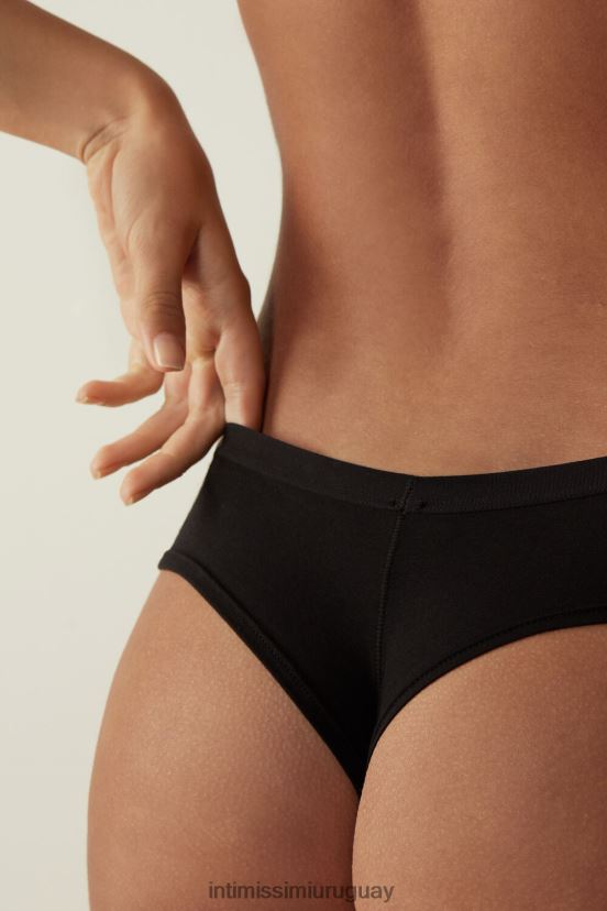 bragas brasileñas de algodón natural Intimissimi mujer 019-negro V806B81195 ropa interior