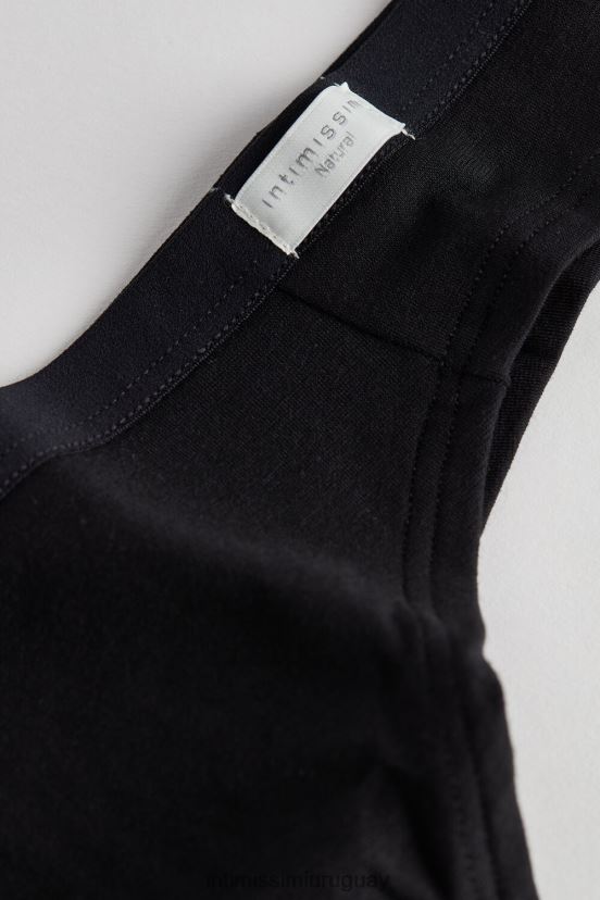 bragas brasileñas de algodón natural Intimissimi mujer 019-negro V806B81195 ropa interior
