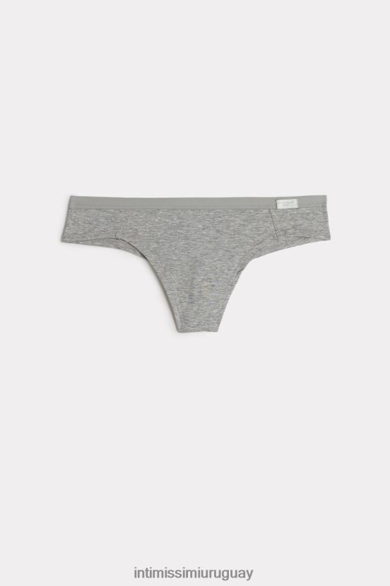 bragas brasileñas de algodón natural Intimissimi mujer 031-mezcla gris claro V806B81192 ropa interior