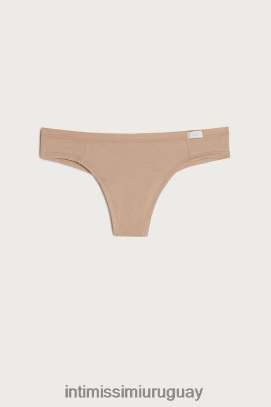 bragas brasileñas de algodón natural Intimissimi mujer 044-beige suave V806B81190 ropa interior