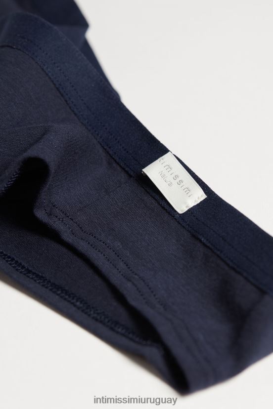 bragas brasileñas de algodón natural Intimissimi mujer 1467-azul intenso V806B81158 ropa interior