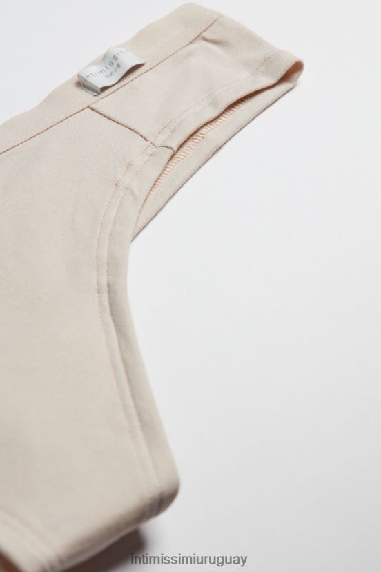bragas brasileñas de algodón natural Intimissimi mujer 2280-seda rosa V806B81188 ropa interior
