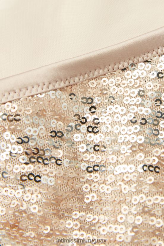 braguita brasileña charme brillante con tiras laterales Intimissimi mujer 237j-natural/plata V806B8940 ropa interior