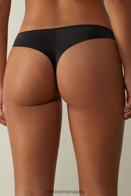 braguita brasileña de encaje y microfibra Intimissimi mujer 019-negro V806B81082 ropa interior