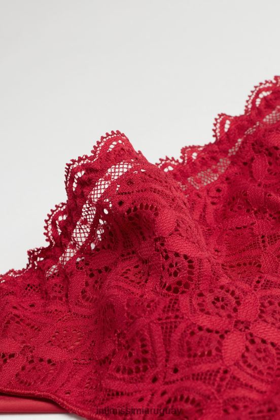 braguita brasileña de encaje y microfibra Intimissimi mujer 1473-rojo V806B81035 ropa interior