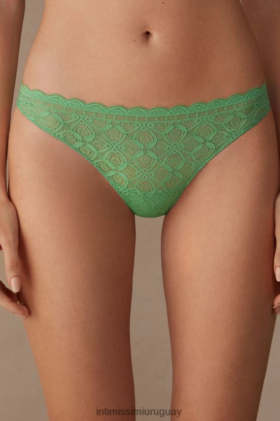 braguita brasileña de encaje y microfibra Intimissimi mujer 218j-manzana menta V806B8993 ropa interior