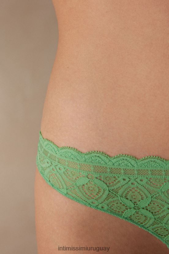 braguita brasileña de encaje y microfibra Intimissimi mujer 218j-manzana menta V806B8993 ropa interior