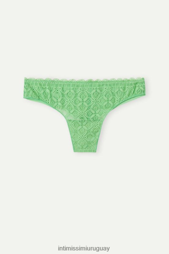 braguita brasileña de encaje y microfibra Intimissimi mujer 218j-manzana menta V806B8993 ropa interior